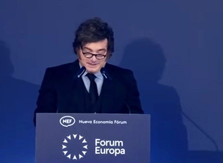 Milei a Madrid: “Contro la decadenza la libertà è la via”!
